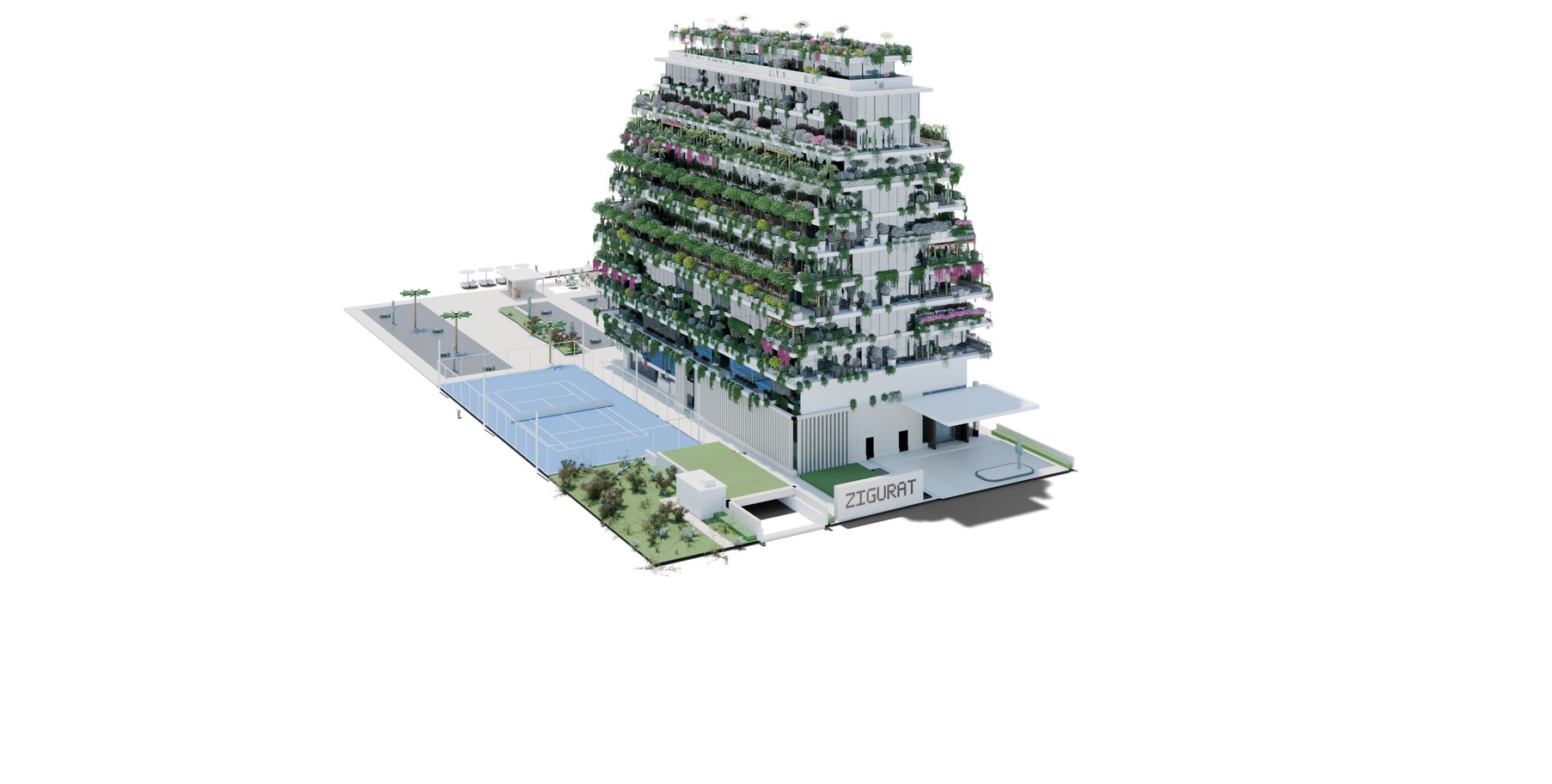 Zigurat en Los Cabos desde todos sus lados: la torre con su alberca, su beach club y sus jardines