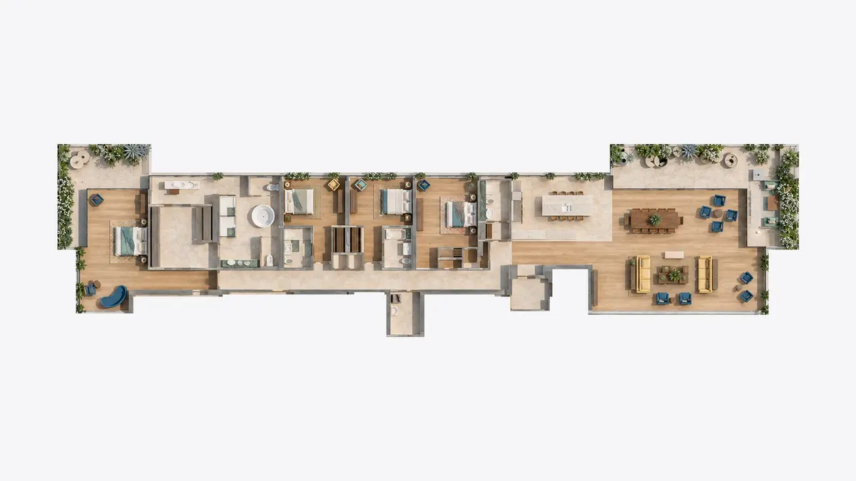 Planta de la residencia 601